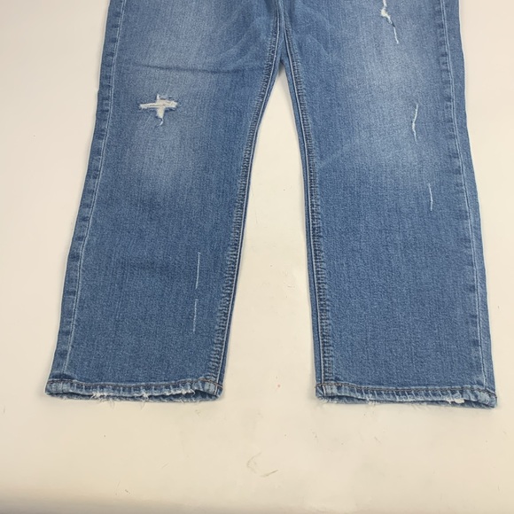 Silver Jeans Avery Slim Crop Size 31 Stretch Medium wash denim distressed NWOT - Picture 4 of 14